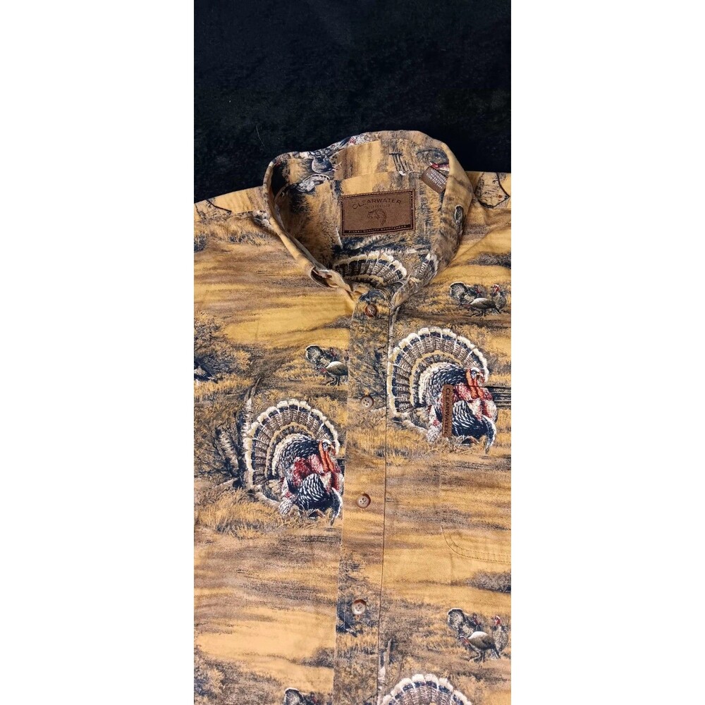 Clearwater Outfitters Long Sleeve Button Up Mens L Turkey Hunting Gorpcore AOP - Picture 5 of 14